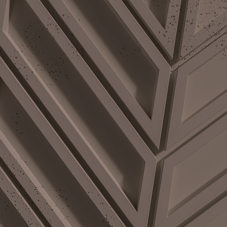Płyta betonowa na ścianę 3D PB50 1156x600x20, czekoladowy CL02, beton architektoniczny