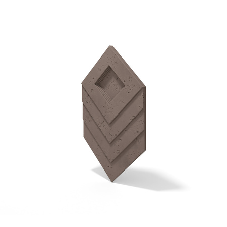 Płyta betonowa na ścianę 3D PB21 1050x600x45, czekoladowy CL02, beton architektoniczny