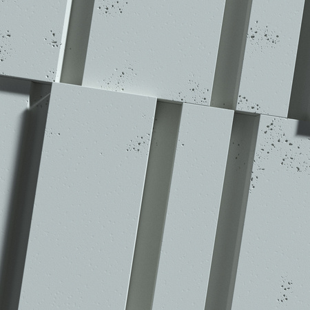 Płyta betonowa na ścianę 3D PB13 1200x600x40, jasny błękit CL06, beton architektoniczny