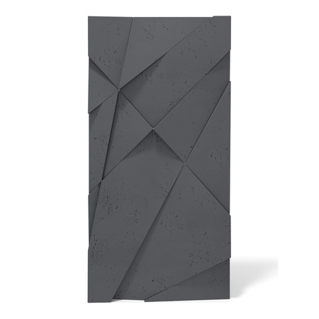 Płyta betonowa na ścianę 3D PB05A 1200x600x48, czarny B15, wzór A, beton architektoniczny