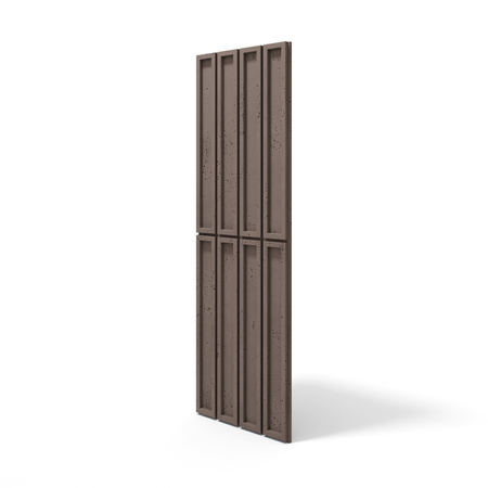 Płyta betonowa na ścianę 3D PB66A 1350x430x22, czekoladowy CL02, wzór A, beton architektoniczny