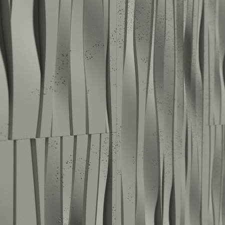Płyta betonowa na ścianę 3D PB03 1000x500x32, zgaszona zieleń CL09, beton architektoniczny