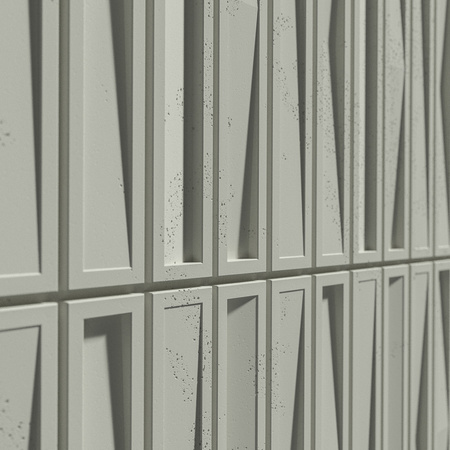 Płyta betonowa na ścianę 3D PB66B 1350x430x22, pistacjowy CL08; wzór B, beton architektoniczny