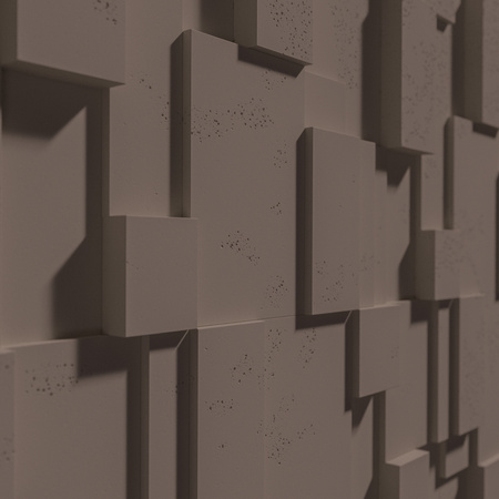 Płyta betonowa na ścianę 3D PB11 1200x600x40, czekoladowy CL02; wzór A, beton architektoniczny
