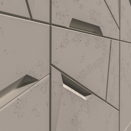 Płyta betonowa na ścianę 3D PB18 1200x600x38, kaszmirowy CL04, beton architektoniczny