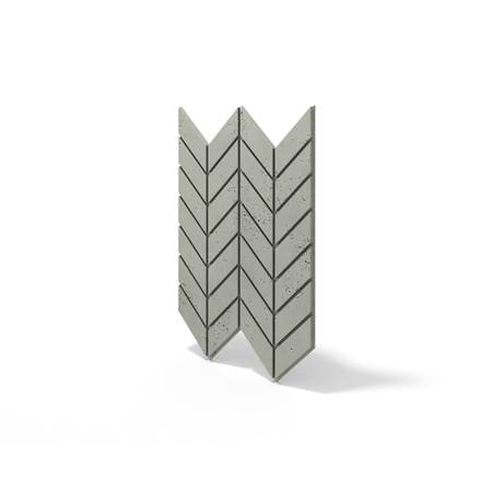 Płyta betonowa na ścianę 3D PB46 939x600x25, zgaszona zieleń CL09, beton architektoniczny