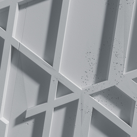 Płyta betonowa na ścianę 3D PB27 1200x600x35, szary S96, beton architektoniczny