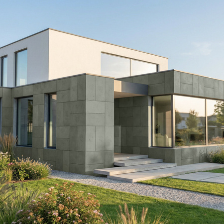 Płyta betonowa na ścianę 2D PA15 800x400x10, zgaszona zieleń CL09, beton architektoniczny
