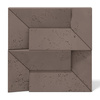 Płyta betonowa na ścianę 3D PB26A 600x600x45, czekoladowy CL02; wzór A, beton architektoniczny