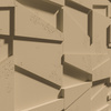 Płyta betonowa na ścianę 3D PB09 1200x600x45, miodowy CL03, beton architektoniczny