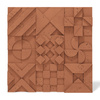 Płyta betonowa na ścianę 3D PB12B 600x600x40, terakota CL01; wzór B, beton architektoniczny