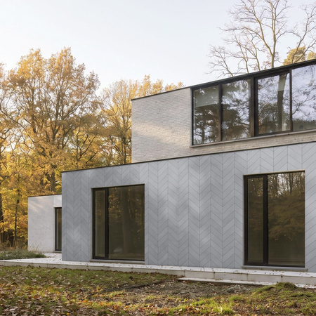 Płyta betonowa na ścianę 3D PB35 455x120x20, szary S96, beton architektoniczny