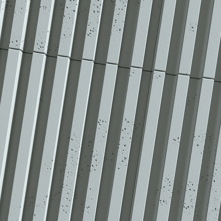 Płyta betonowa na ścianę 3D PB38 1350x480x30, jasny błękit CL06, beton architektoniczny