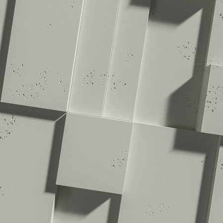 Płyta betonowa na ścianę 3D PB11 1200x600x40, pistacjowy CL08; wzór A, beton architektoniczny