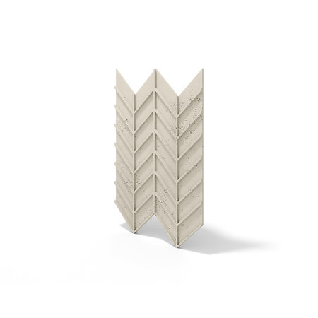 Płyta betonowa na ścianę 3D PB47 939x600x25, kość słoniowa KS, beton architektoniczny