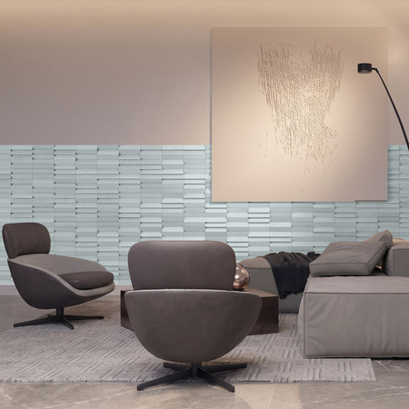 Płyta betonowa na ścianę 3D PB69 5x22,6x2, jasny błękit CL06, beton architektoniczny
