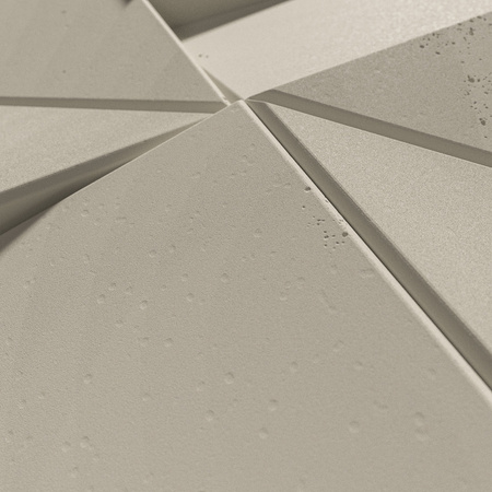 Płyta betonowa na ścianę 3D PB26A 600x600x45, kość słoniowa KS; wzór A, beton architektoniczny