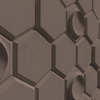 Płyta betonowa na ścianę 3D PB01D 260x300x37, czekoladowy CL02, beton architektoniczny
