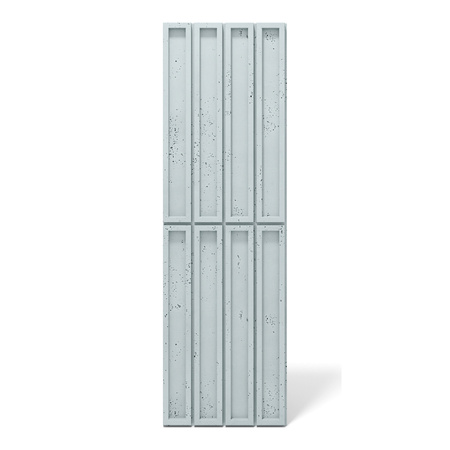 Płyta betonowa na ścianę 3D PB66A 1350x430x22, jasny błękit CL06; wzór A, beton architektoniczny