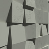 Płyta betonowa na ścianę 3D PB15 600x600x40, zgaszona zieleń CL09, beton architektoniczny