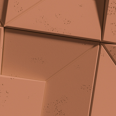 Płyta betonowa na ścianę 3D PB26A 600x600x45, terakota CL01, wzór A, beton architektoniczny