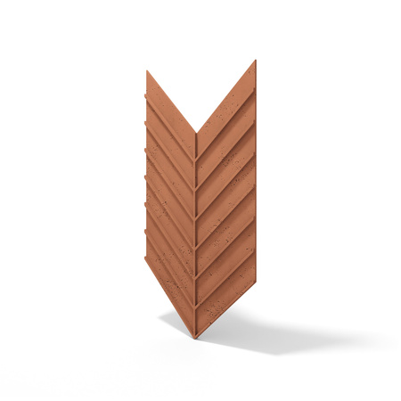 Płyta betonowa na ścianę 3D PB45 1188x600x25, terakota CL01, beton architektoniczny