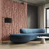 Płyta betonowa na ścianę 3D PB27 1200x600x35, brudny róż CL07, beton architektoniczny