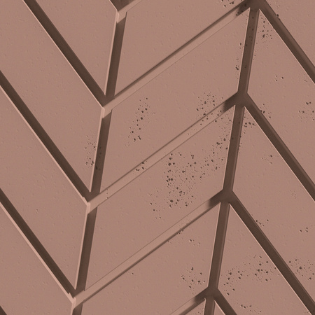 Płyta betonowa na ścianę 3D PB46 939x600x25, brudny róż CL07, beton architektoniczny