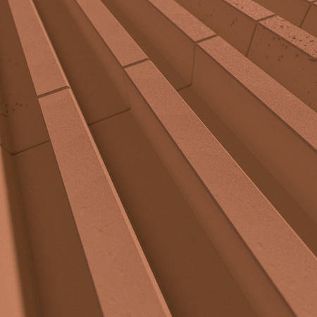 Płyta betonowa na ścianę 3D PB41 1350x380x44, terakota CL01, beton architektoniczny