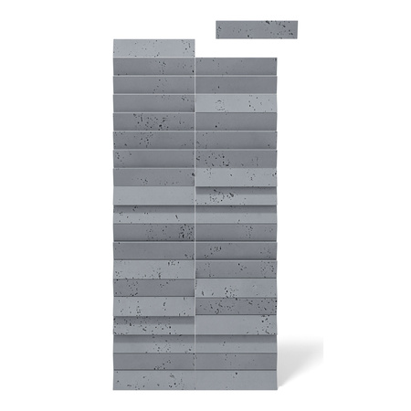 Płyta betonowa na ścianę 3D PB69 5x22,6x2, antracytowy B08, beton architektoniczny