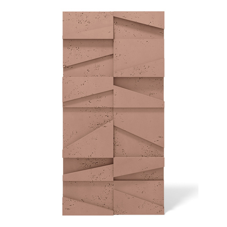 Płyta betonowa na ścianę 3D PB09 1200x600x45, brudny róż CL07, beton architektoniczny