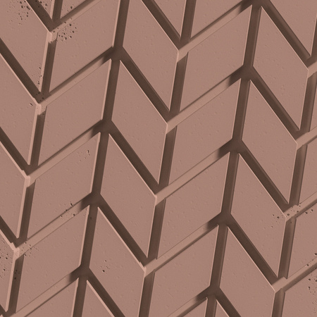 Płyta betonowa na ścianę 3D PB48 935x600x25, brudny róż CL07, beton architektoniczny