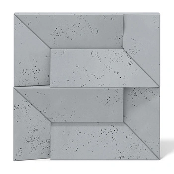 Płyta betonowa na ścianę 3D PB26A 600x600x45, szary S96, wzór A, beton architektoniczny