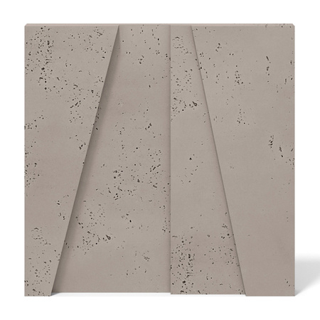 Płyta betonowa na ścianę 3D PB10B 600x600x40, szarobeżowy CL05; wzór B, beton architektoniczny