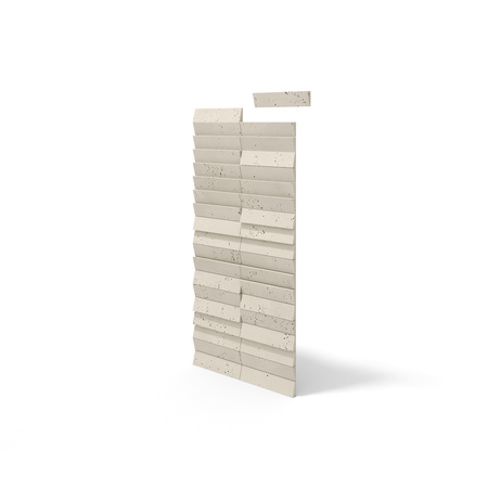 Płyta betonowa na ścianę 3D PB69 5x22,6x2, kość słoniowa KS, beton architektoniczny