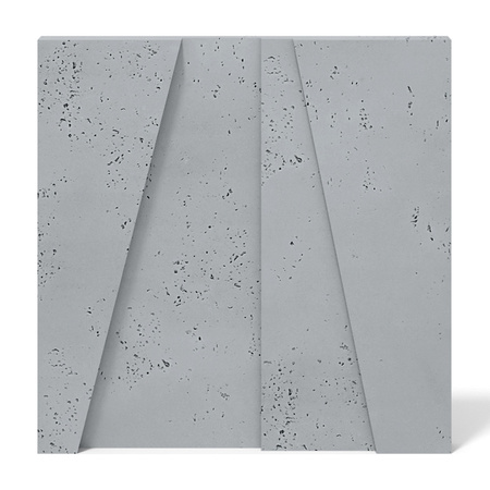 Płyta betonowa na ścianę 3D PB10B 600x600x40, szary S96; wzór B, beton architektoniczny