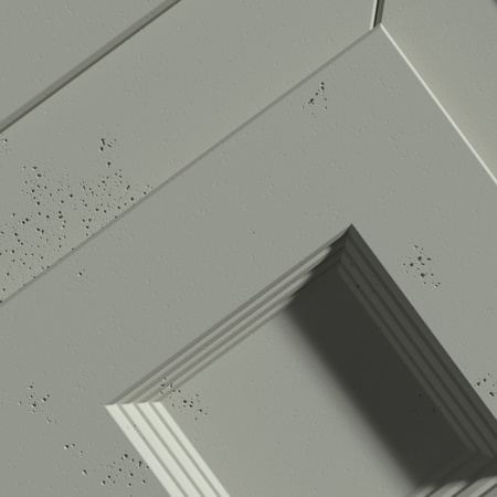 Płyta betonowa na ścianę 3D PB21 1050x600x45, zgaszona zieleń CL09, beton architektoniczny
