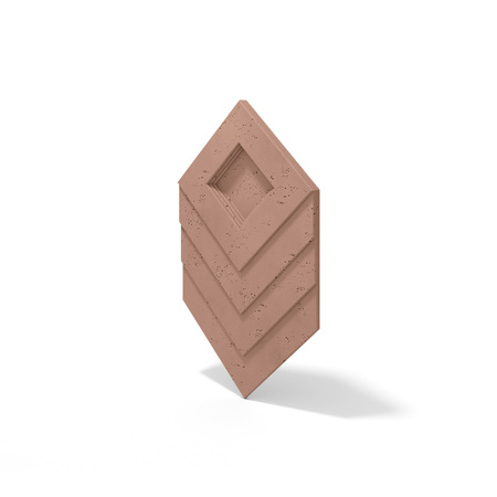 Płyta betonowa na ścianę 3D PB21 1050x600x45, brudny róż CL07, beton architektoniczny