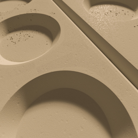 Płyta betonowa na ścianę 3D PB28 1200x600x30, miodowy CL03, beton architektoniczny