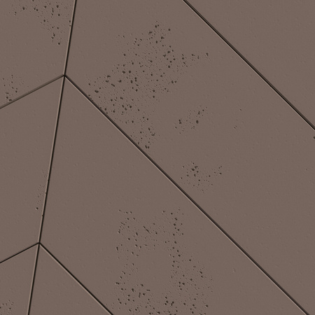 Płyta betonowa na ścianę 3D PB35 455x115x20, czekoladowy CL02, lewy, beton architektoniczny