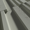 Płyta betonowa na ścianę 3D PB42 1350x600x30, zgaszona zieleń CL09, beton architektoniczny