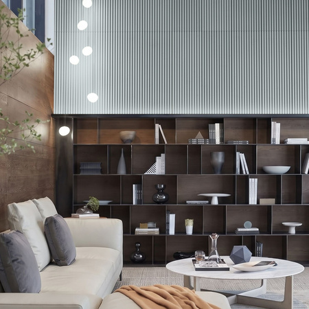 Płyta betonowa na ścianę 3D PB38 1350x480x30, jasny błękit CL06, beton architektoniczny