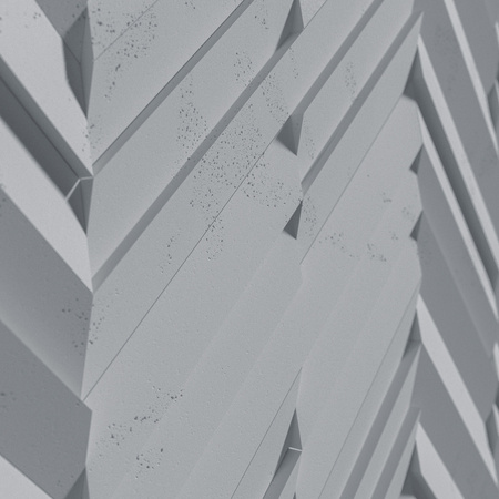 Płyta betonowa na ścianę 3D PB70A 1200x600x35, szary S96; wzór A, beton architektoniczny