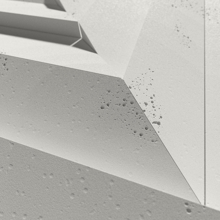 Płyta betonowa na ścianę 3D PB70A 1200x600x35, zgaszona biel B0; wzór A, beton architektoniczny
