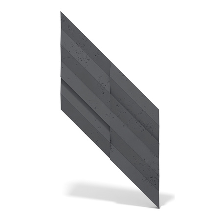 Płyta betonowa na ścianę 3D PB70A 1200x600x35, czarny B15, wzór A, beton architektoniczny