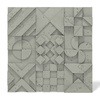 Płyta betonowa na ścianę 3D PB12B 600x600x40, zgaszona zieleń CL09; wzór B, beton architektoniczny