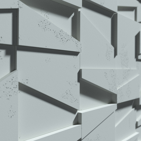 Płyta betonowa na ścianę 3D PB09 1200x600x45, jasny błękit CL06, beton architektoniczny