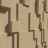 Płyta betonowa na ścianę 3D PB11 1200x600x40, miodowy CL03; wzór A, beton architektoniczny