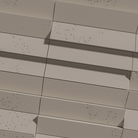 Płyta betonowa na ścianę 3D PB69 5x22,6x2, szarobeżowy CL05, beton architektoniczny
