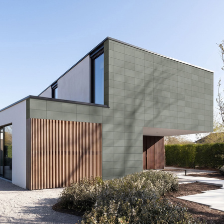 Płyta betonowa na ścianę 2D PA01 600x300x10, zgaszona zieleń CL09, beton architektoniczny